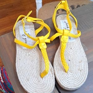 Jack Rogers yellow sandle size 6
